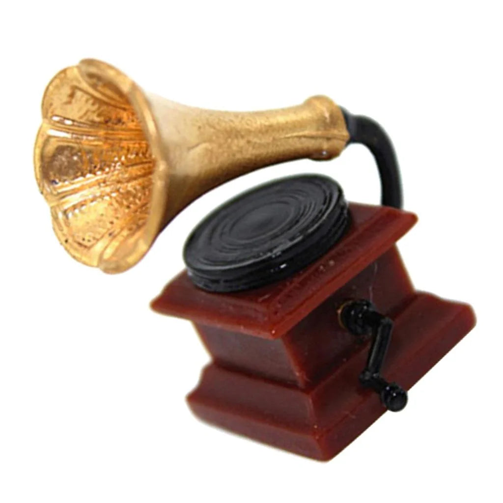 Mini Phonograph for 1:12 Dollhouse Furniture Accessory Z34737
