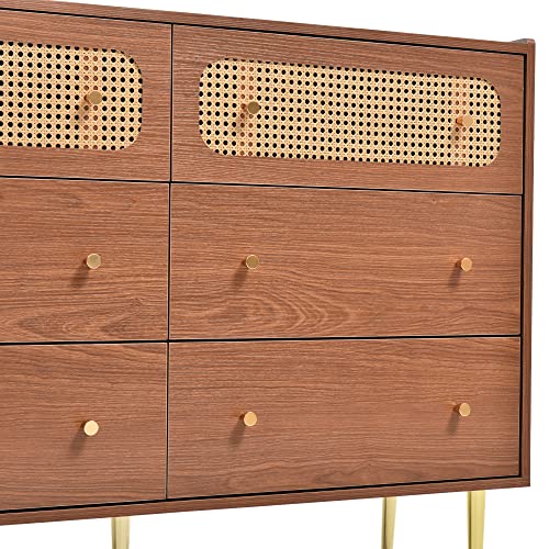 6 Drawer Rattan Dresser M134135