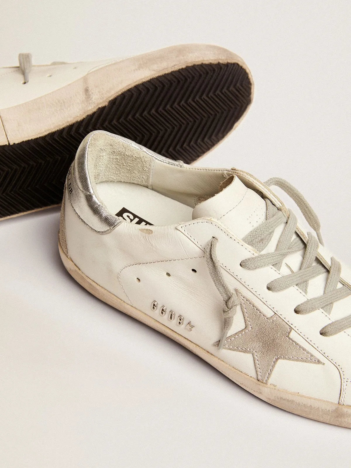 Super-Star Sneakers with Heel Tab and Stud Lettering E990058