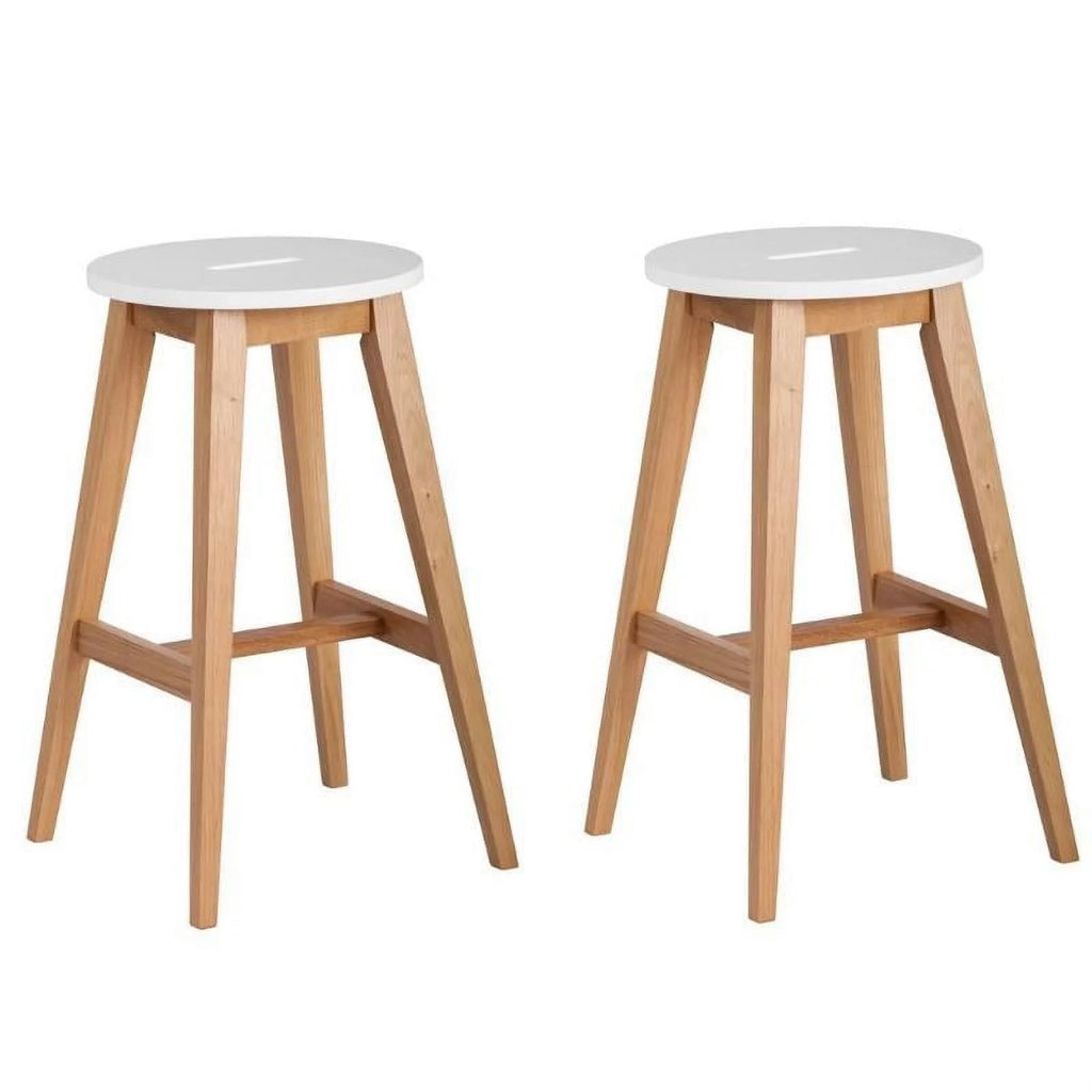 2 Piece Modern Wood Barstool Set P217036