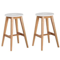 2 Piece Modern Wood Barstool Set P217036