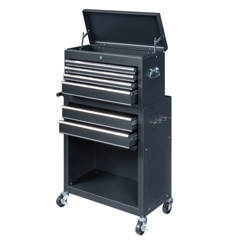 2 in 1 Rolling Tool Chest Storage Cabinet with 6 Drawers C1229