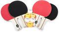 4 Player Ping Pong Set with 4 Table Tennis Rackets and 6 Balls B99528