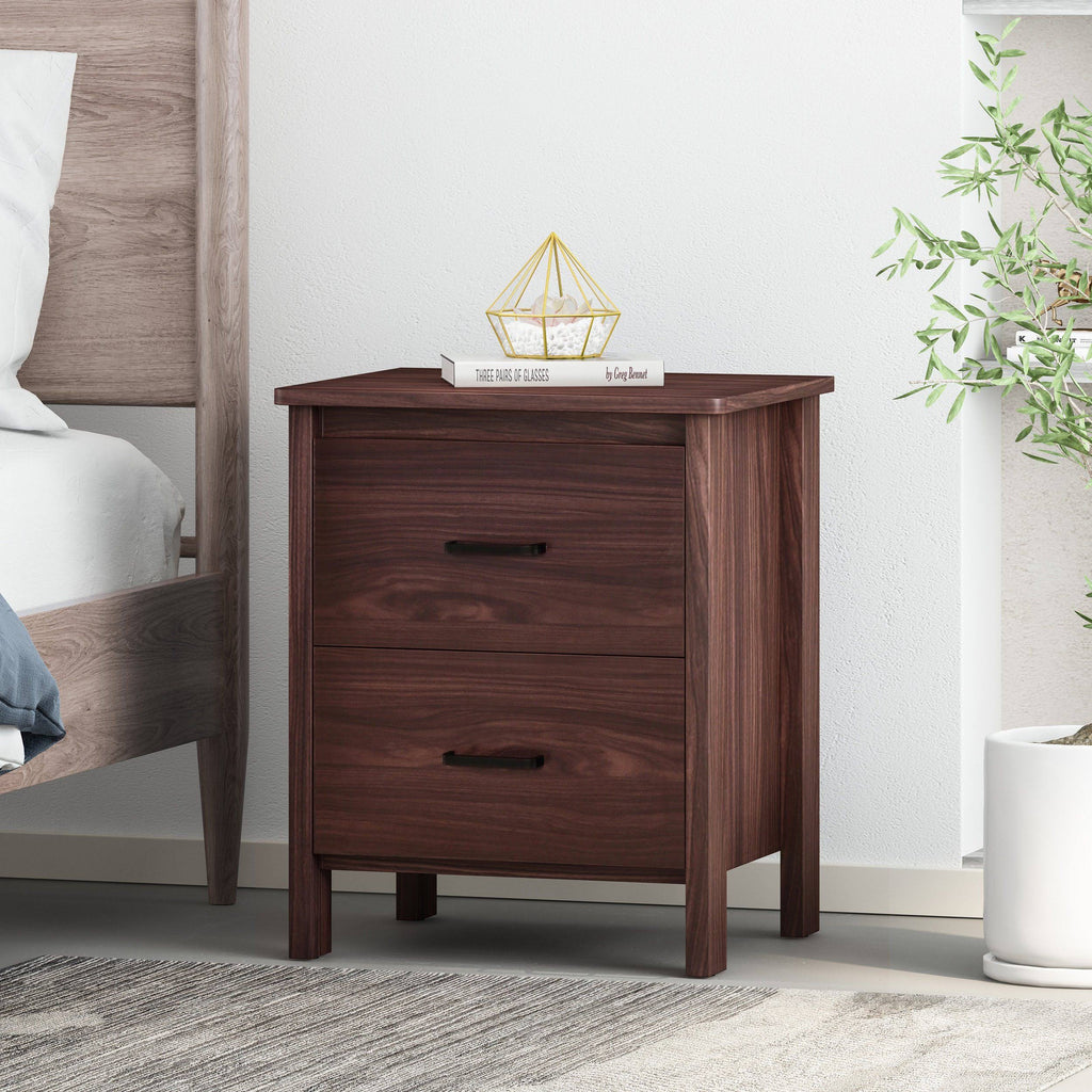 Wenge 2 Drawer Nightstand J14918