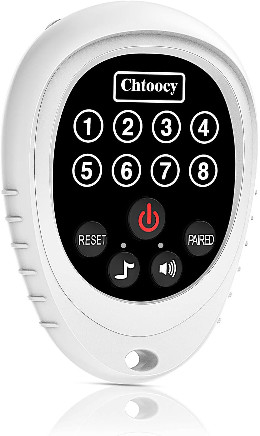 Wireless Caregiver Pager 1000 Feet Smart Call Button Transmitter with Receiver Nurse Calling Alert System (2 Call Buttons and 2 Receiver, White) L1017