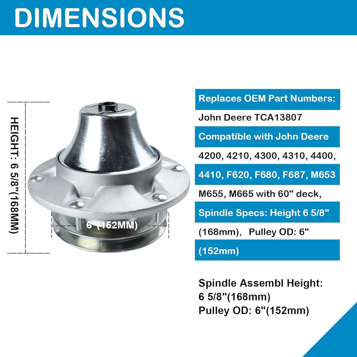 Spindle Assembly Pack of 2 for 60 inch Deck Mower Q92422
