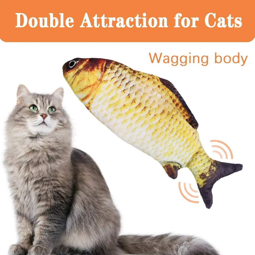 Electric Moving Wagging Fish Cats Toy P682454