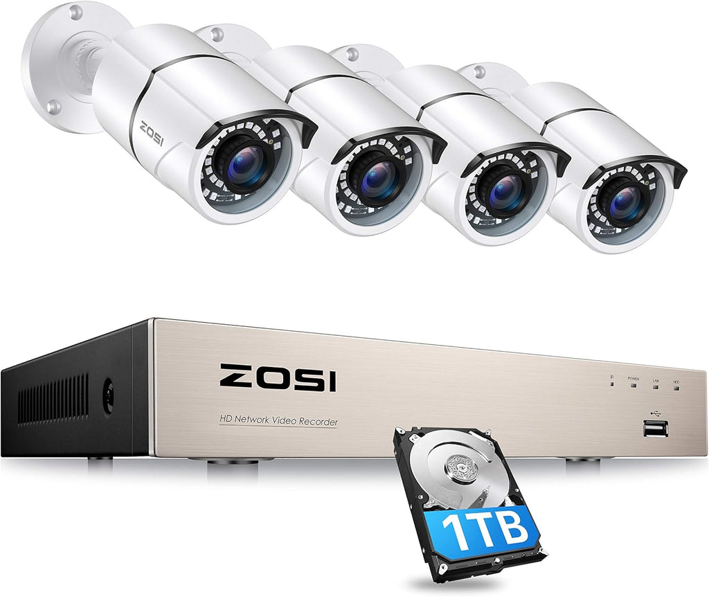 4K Ultra HD Security Cameras System, 4 Channel DVR with 2TB Hard Drive and 4 x 4K Bullet Cameras Y283