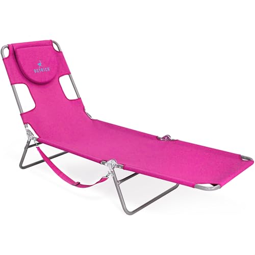 Blue Folding Reclining Outdoor Chaise Lounger V71394