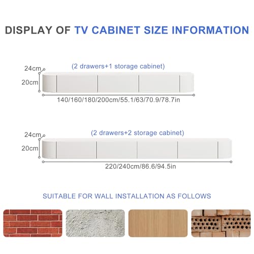 240CM Wall Mounted TV Stand with Storage L873