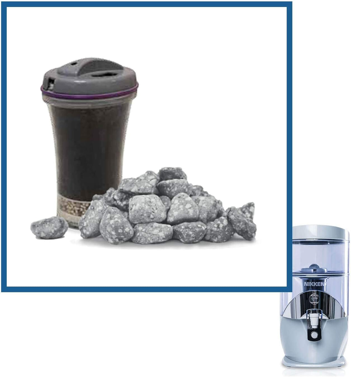 1 Filter Cartridge + 1 Mineral Stones Water Filter Replacement H6490