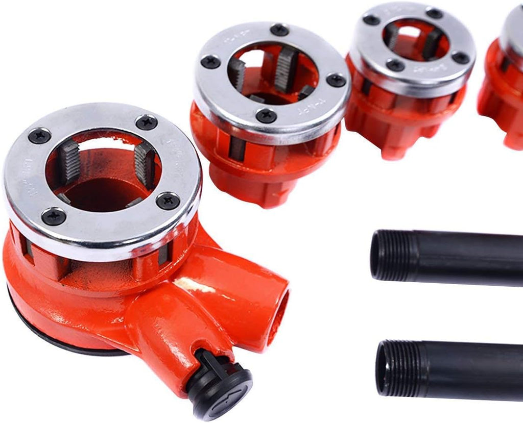 Portable Ratchet Pipe Threader Kit Set with 6 Dies and Case V40007