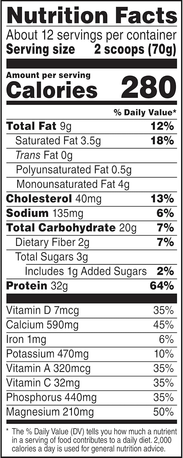 Intense Vanilla Protein Powder, 2 Pound, 11 Servings, 50g Protein I905