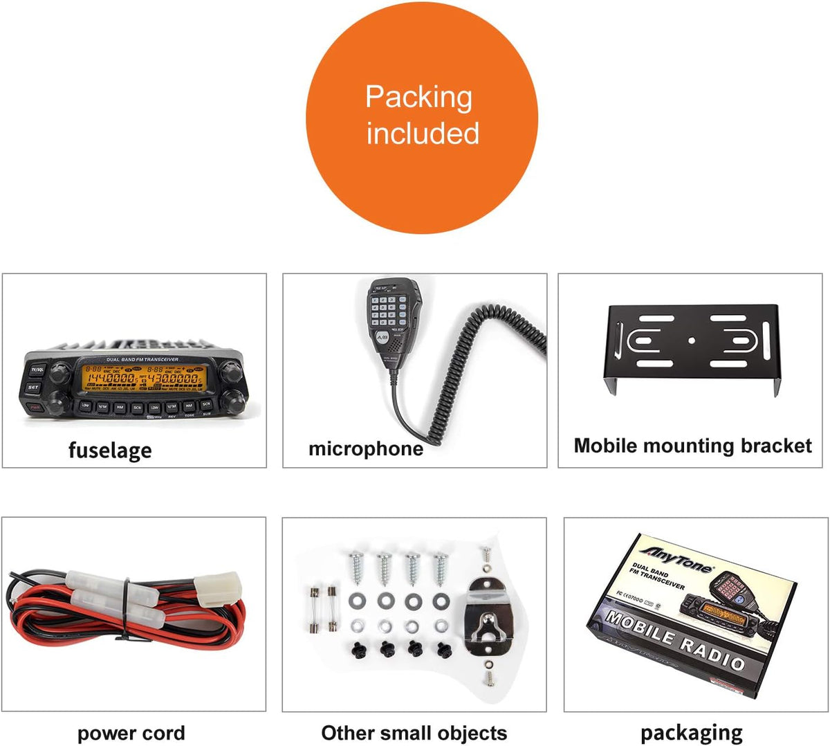Dual Band Mobile Transceiver VHF/UHF Transmitter Vehicle Radio Q9192