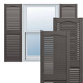 Standard Cathedral Top Open Louver Vinyl Shutters S5639