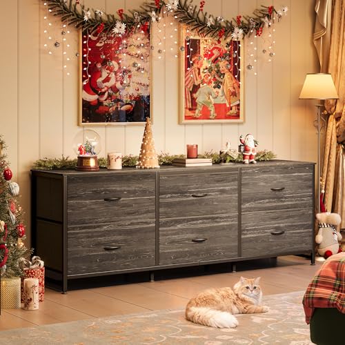 Rustic Brown 6 Drawer Dresser P191644