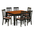 Black 7 Piece Rectangular Dinette Table Set S8837