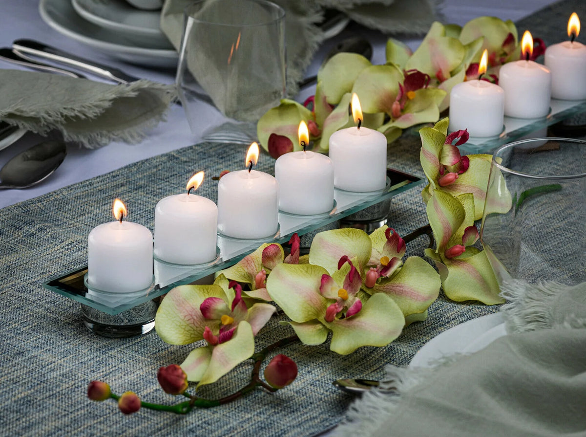White 3X4" Unscented 6 Pack Pillar Candles Z4786