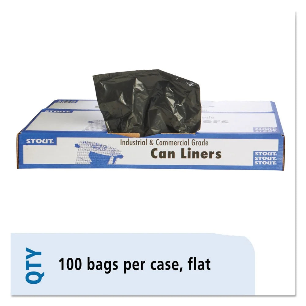 Recycled Plastic Garbage Bags 55-60Gal 1.5Mil 10 P864962