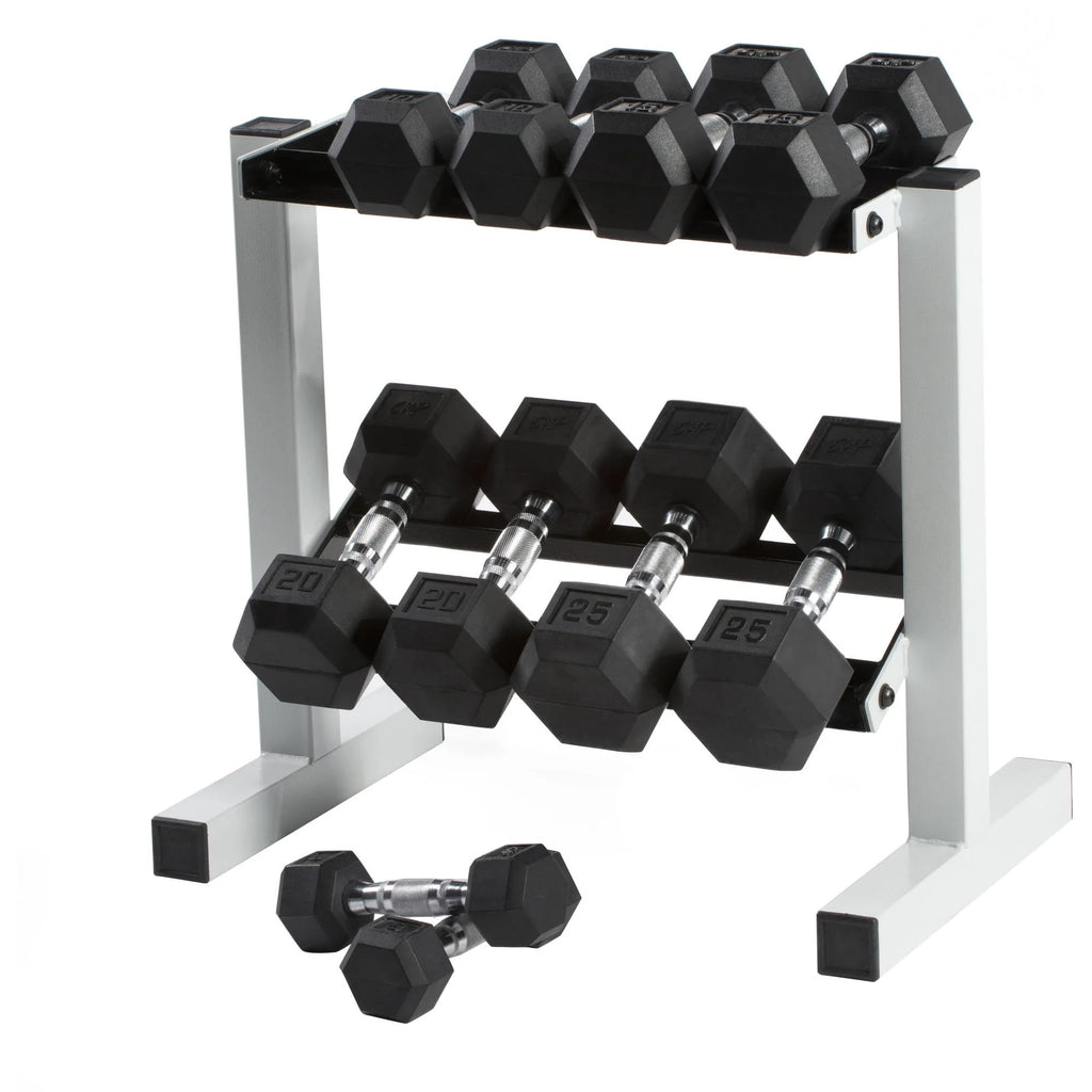 50 lb Rubber Hex Dumbbell Weight Set R15994