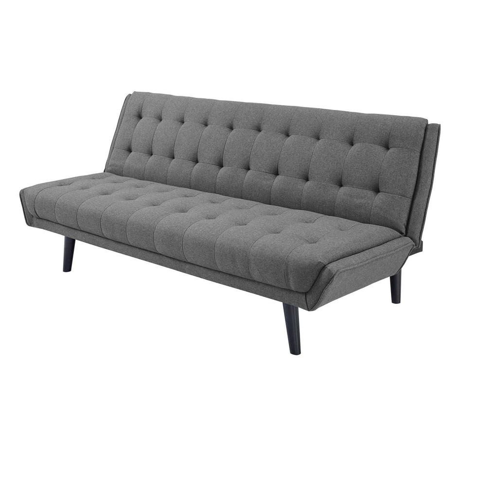 Grey Tufted Fabric Sofa Bed S485309