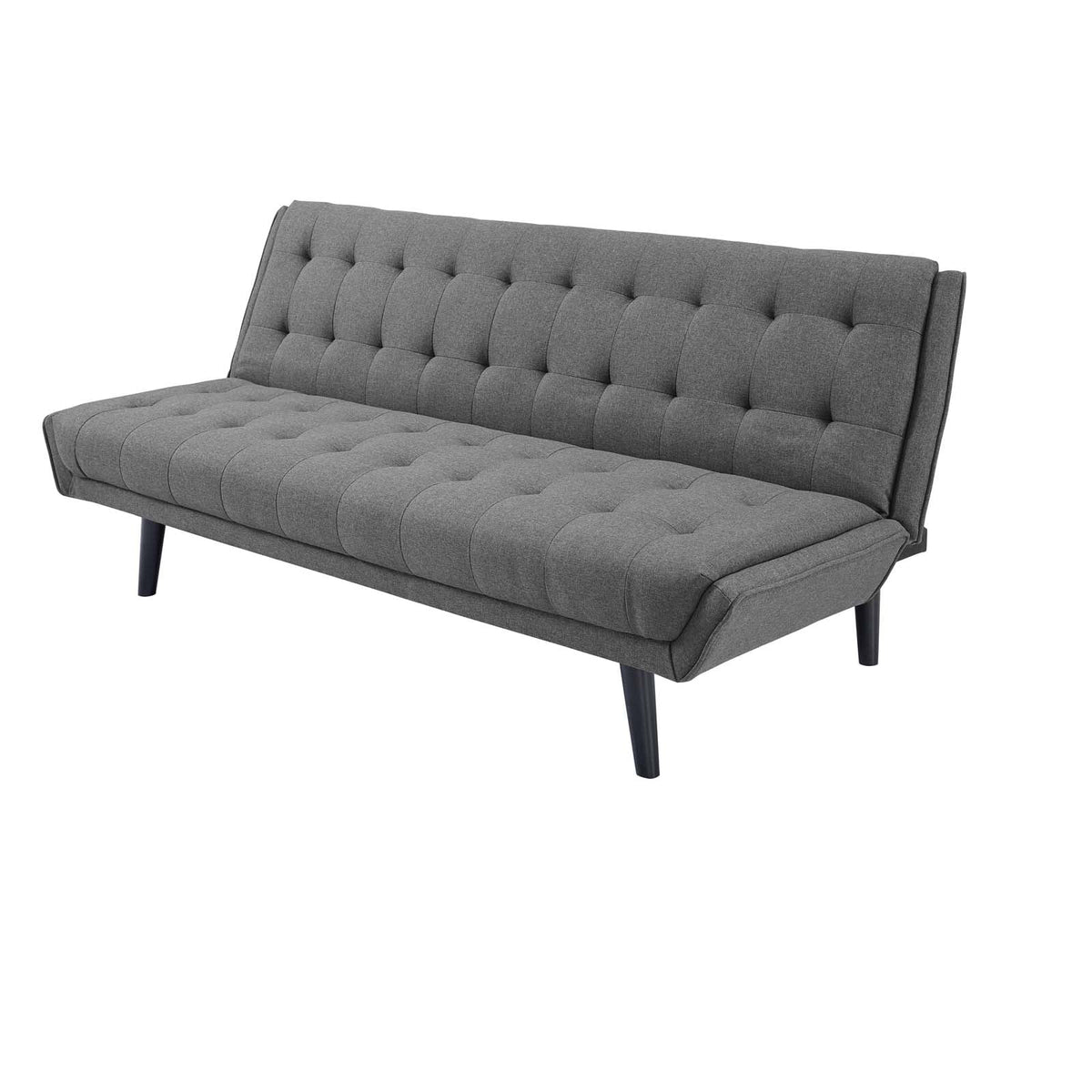 Grey Tufted Fabric Sofa Bed S485309