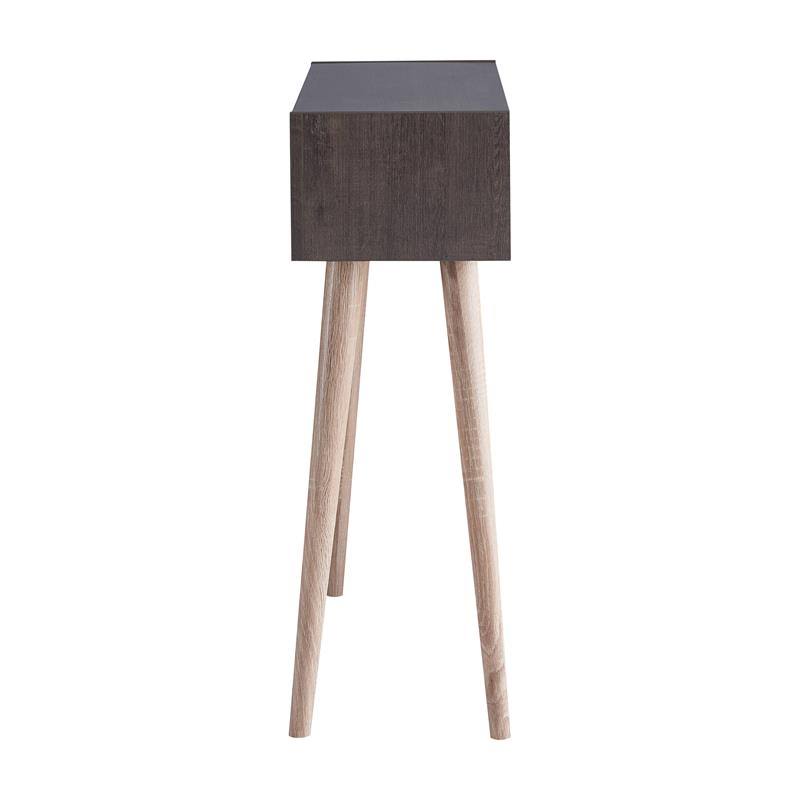 Modern Wood Console Table in Weathered Walnut Z450