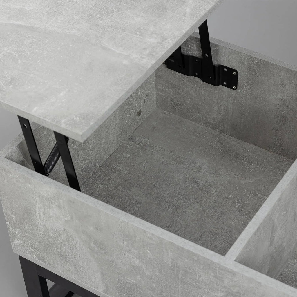 Gray Lift Top Coffee Table with Hidden Compartment E47879