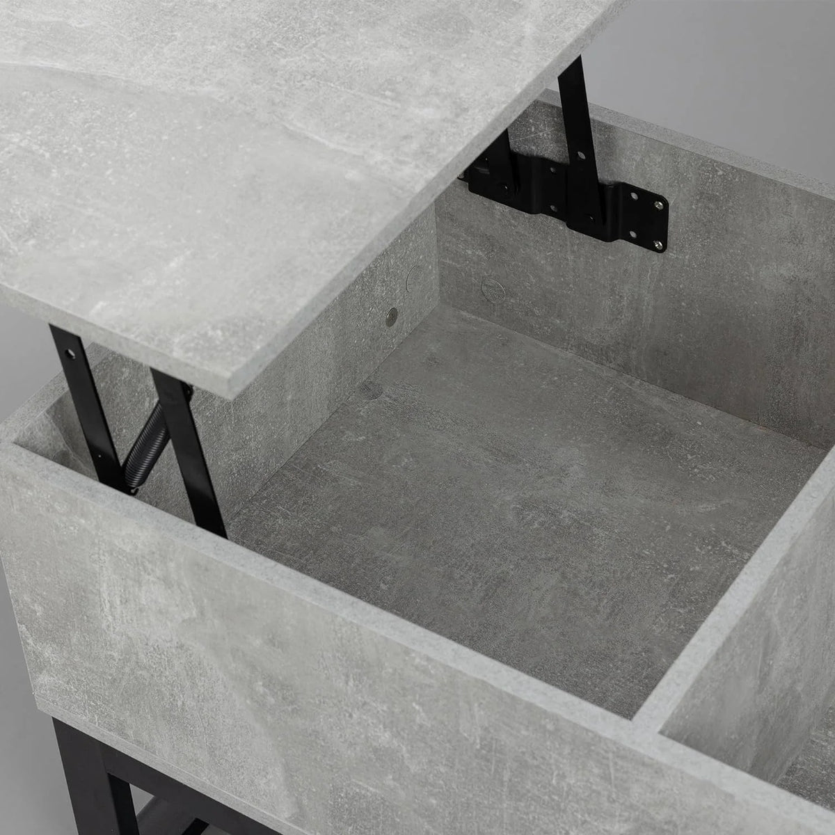 Gray Lift Top Coffee Table with Hidden Compartment E47879