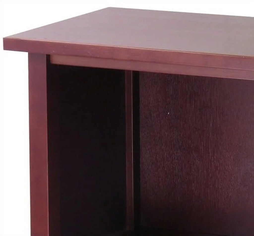 Walnut Finish 2-Section Storage Shelf L86282