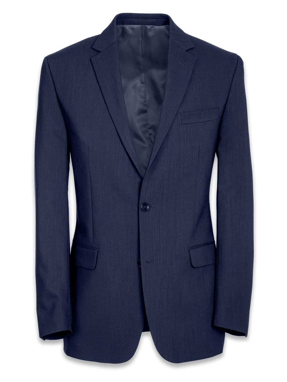 Tailored Fit Solid Navy Wool Suit B5604