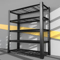 5-Tier Heavy Duty Metal Garage Shelving Unit with Wire Shelves, 3000 LBS Capacity, 76"H x 60"W x 24"D, Adjustable Boltless Steel Shelves C72947