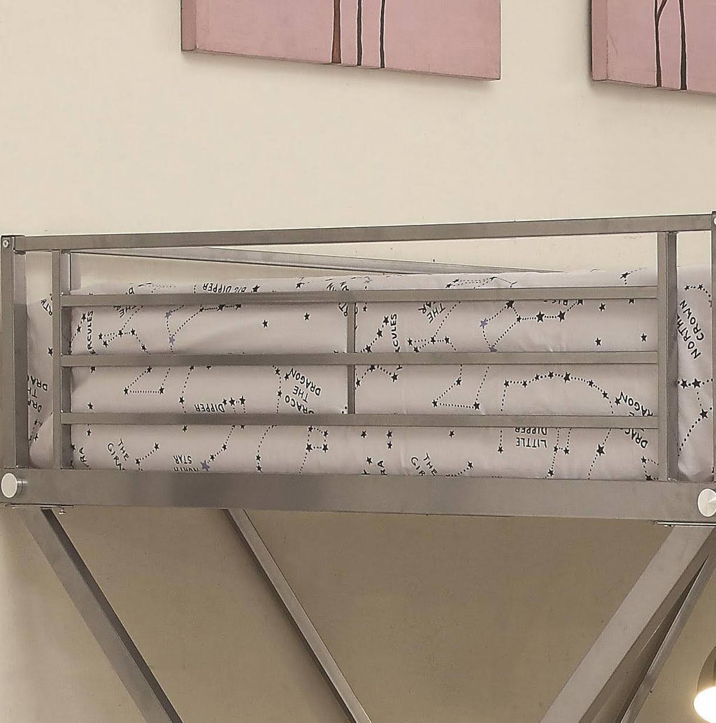 Full Workstation Loft Bed - Silver W140