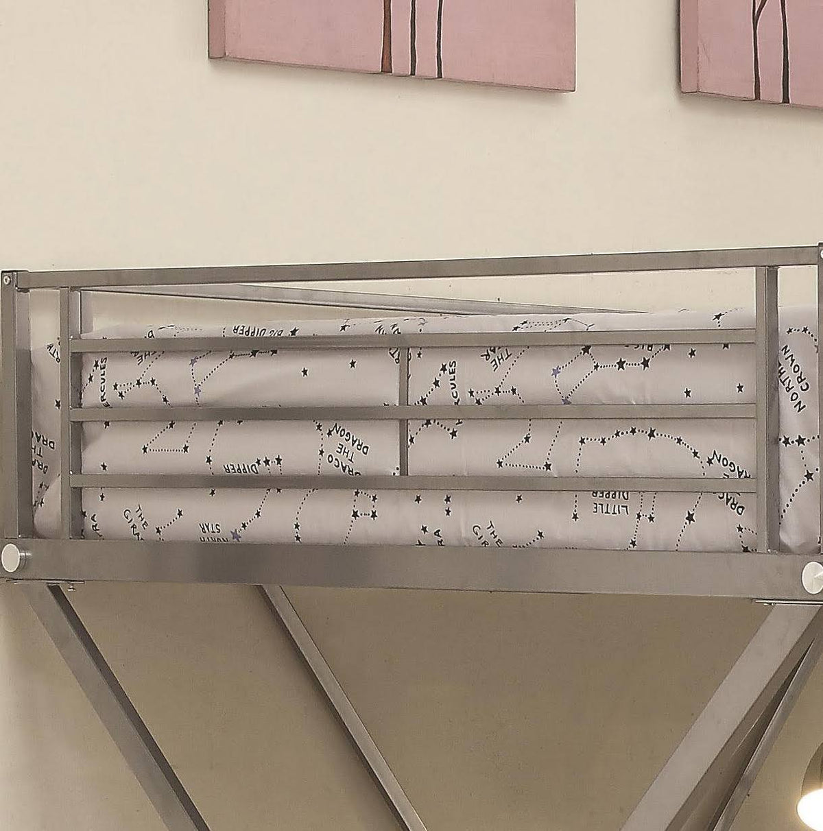 Full Workstation Loft Bed - Silver W140