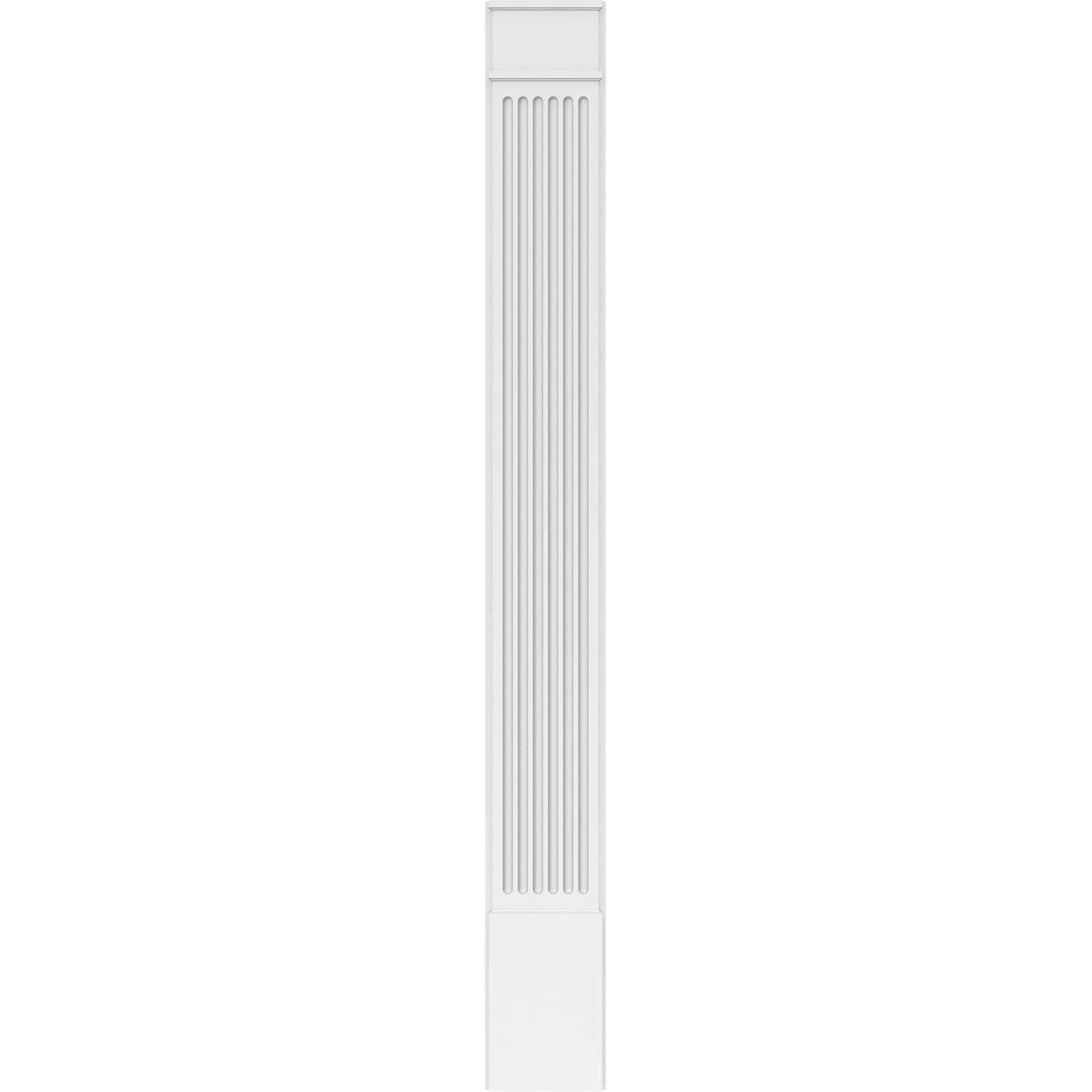 Fluted PVC Pilaster with Decorative Capital & Base (Pair) H94986