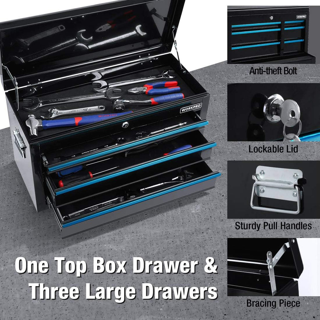 5-Drawer Rolling Tool Chest with Sliding Metal Drawer W417334