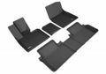 Black Carbon Fiber Embossed Pattern Floor Mat F84113