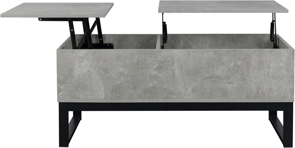 Gray Lift Top Coffee Table with Hidden Compartment E47879
