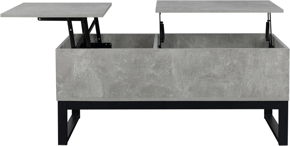 Gray Lift Top Coffee Table with Hidden Compartment E47879
