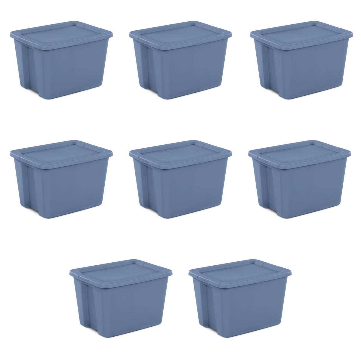 18 Gallon Plastic Tote Box, Set of 8 G27781
