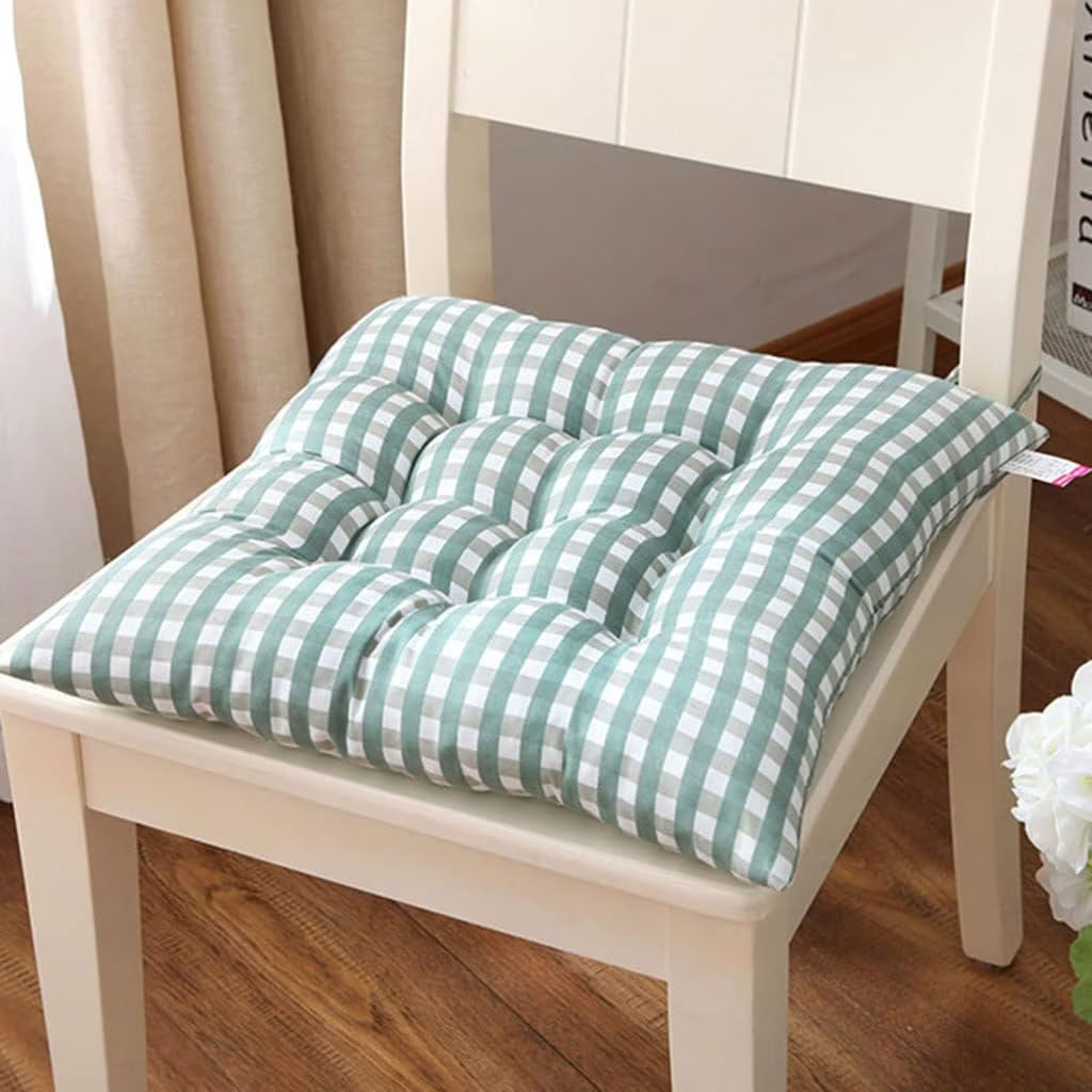 4 Pack Square Non-Slip Thicken Seat Cushion Pads with Ties M58975