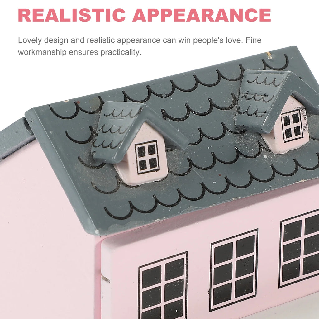 Miniature Wooden Doll House Villa J595954