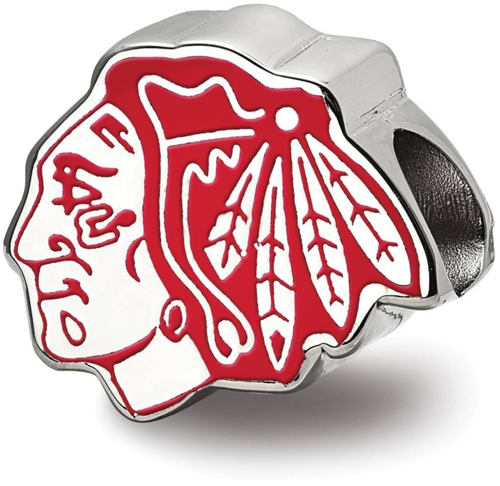 Sterling Silver Enameled Logo Bead M2629