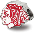 Sterling Silver Enameled Logo Bead M2629