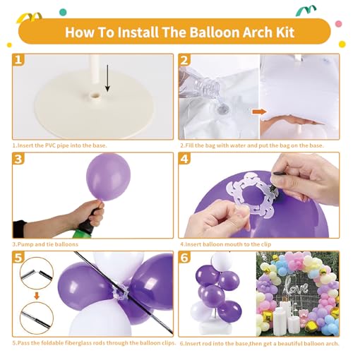 8ft Tall 9ft Wide Adjustable Balloon Arch Kit T64609