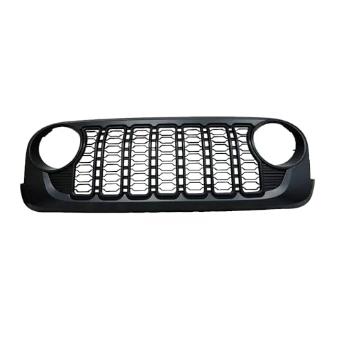 Front Grille Grid Grill Guard With Camera Hole for Jeep Wrangler JL Gladiator ABS Blackout E835452
