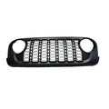 Front Grille Grid Grill Guard With Camera Hole for Jeep Wrangler JL Gladiator ABS Blackout E835452
