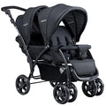 Double Stroller Foldable Lightweight Black S644