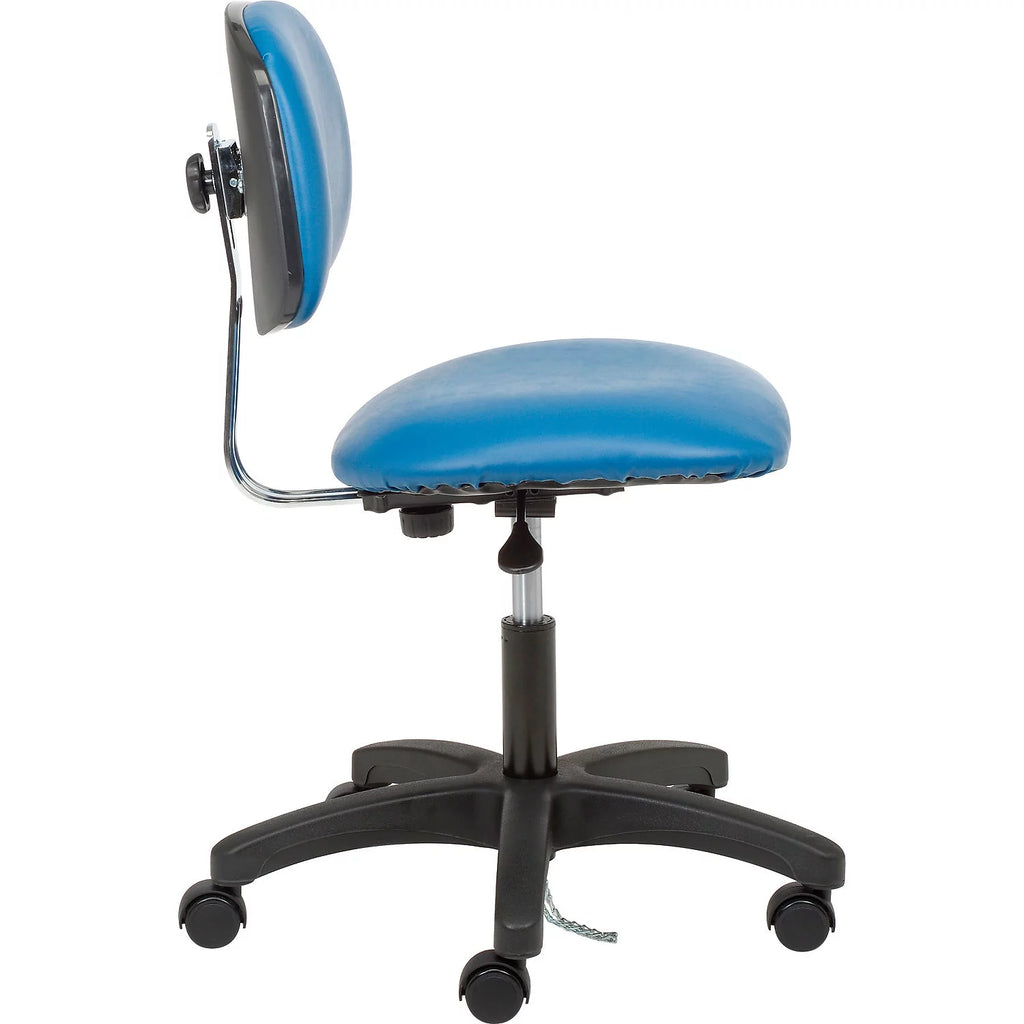 Royal Blue Vinyl Armless Mid Back Chair P37033