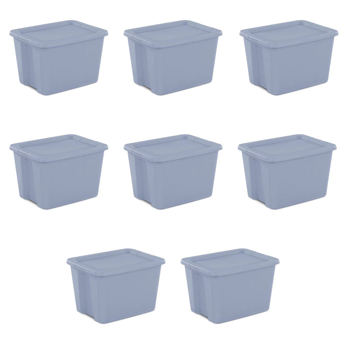 18 Gallon Plastic Tote Box, Set of 8 G27781